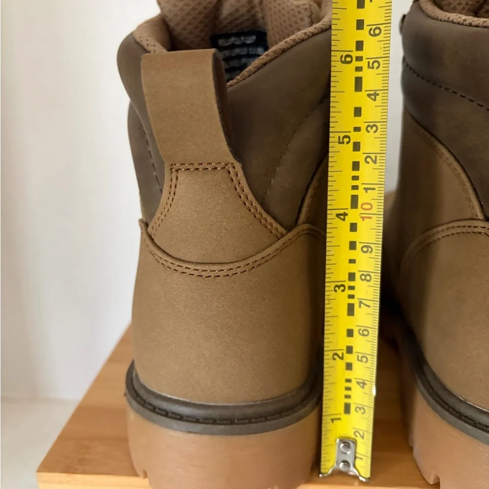 NWT LUGZ Scaffold Tan/Brown Lace-Up Work Hike Boots Men’s Sz 8.5 Slip Resistant